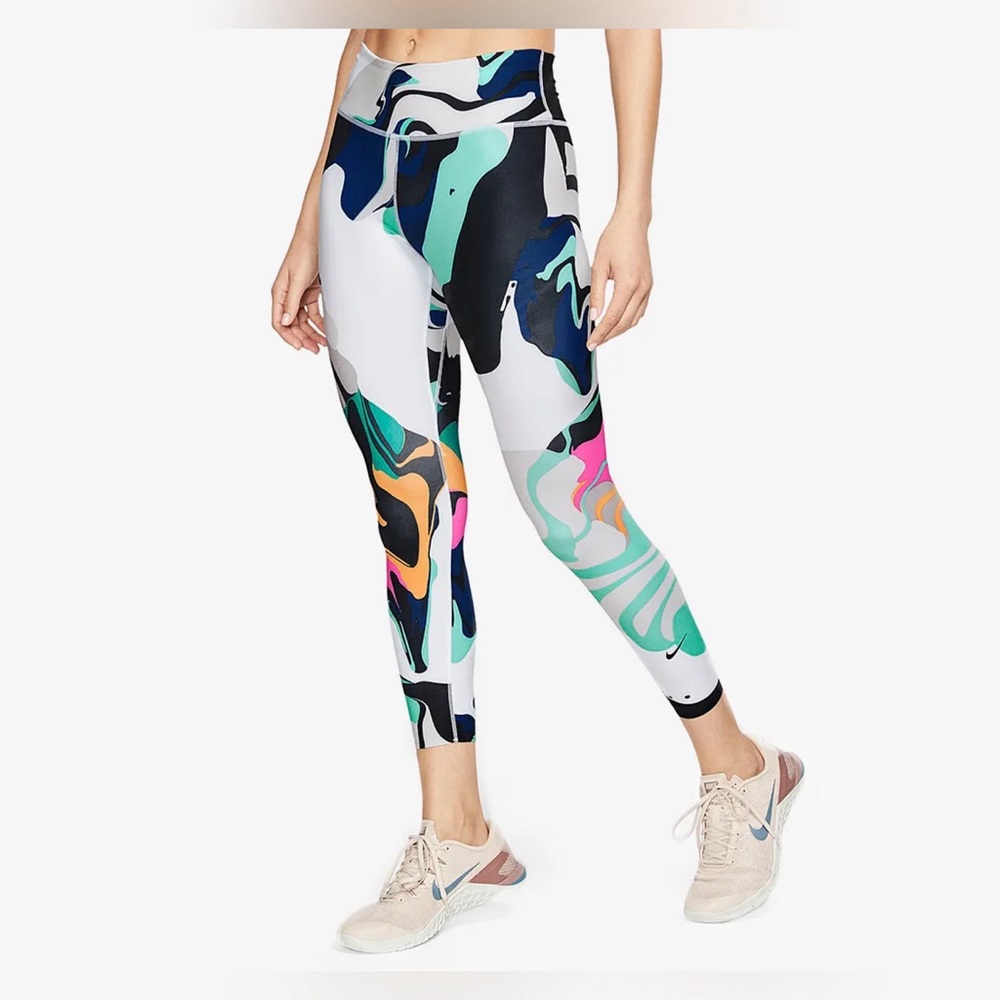 NIKE ALL-IN LUX 7/8 Tights Leggings Tropical Twist - S